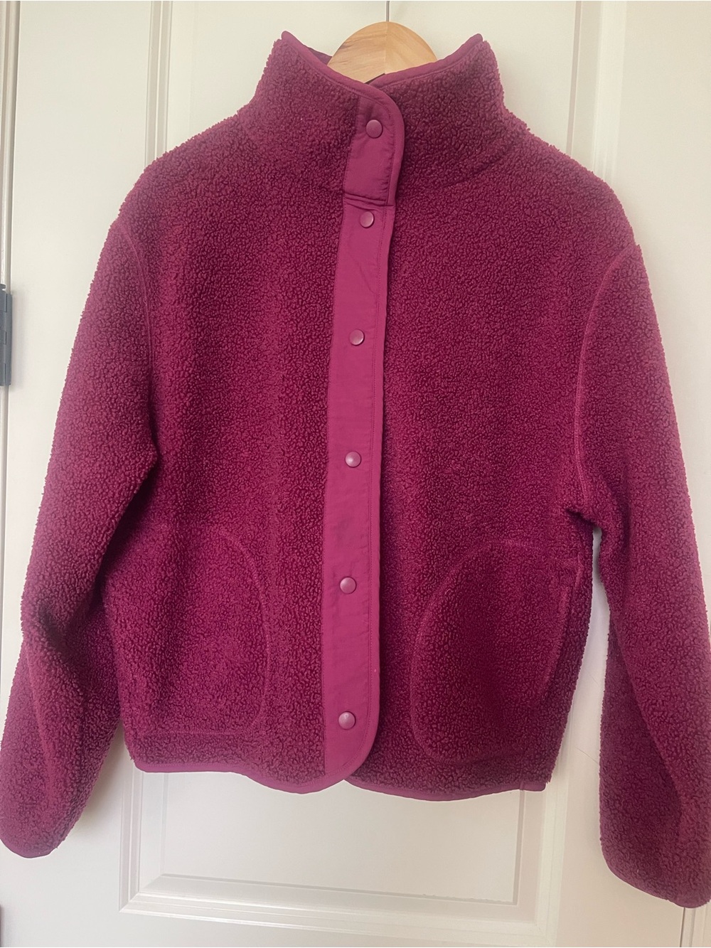 Zella Kids Berry Plum Sherpa Puffer Jacket